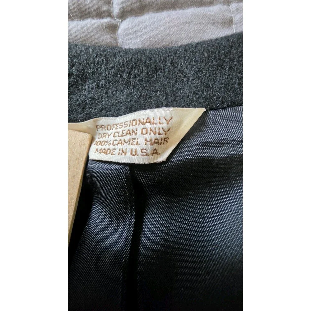 VTG Hunt Valley Black 100% Camel Hair Blazer Suit Jacket Men’s Size 46R USA Made